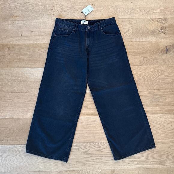 Motel Jeans Roomy Low Rise Size 32 Washed Black - Picture 1 of 4